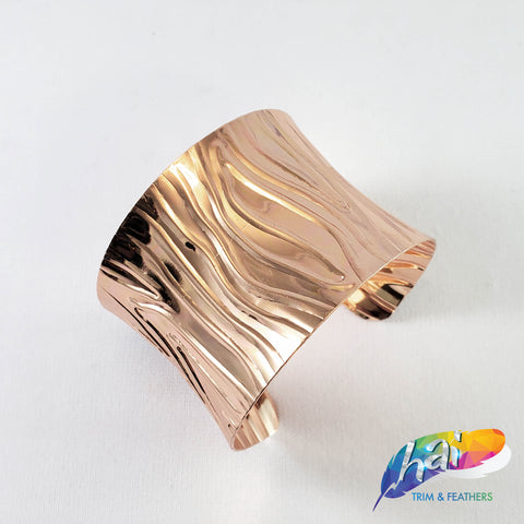 Fancy Light Rose Gold Metal Cuffs - Style A (sold per piece)