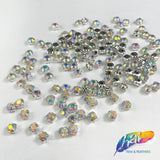 28ss Crystal AB Sew-on Rhinestone w/ Metal Setting (144 pieces)