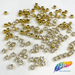 28ss Crystal Sew-on Rhinestone w/ Gold Metal Setting (144 pieces)