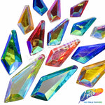 22x56 mm Elongated Diamond Color AB Resin Stones (4 pieces)