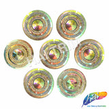 43mm Textured Round Medallion Color AB Resin Stones (3 pieces)