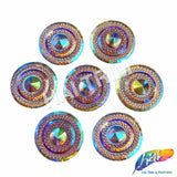 43mm Textured Round Medallion Color AB Resin Stones (3 pieces)