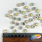 45ss Crystal AB Sew-on Rhinestone w/ Metal Setting (36 pieces)