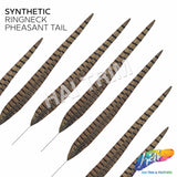 20" Synthetic Natural Ringneck Pheasant Tails (sold per piece)