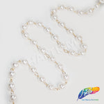 6mm White Pearl Trim with Chain Links