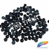 6mm Black Flatback Glue On Pearls (144 pieces)