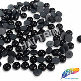 6mm Black Flatback Glue On Pearls (144 pieces)