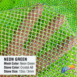 SALE! 36" x 48"  Rhinestone Mesh Fabric