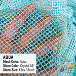 SALE! 36" x 48"  Rhinestone Mesh Fabric