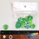 Green AB Meteorite Textured Resin Stones, #08