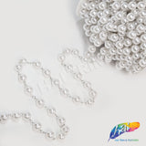 6mm White Pearl Trim with Chain Links
