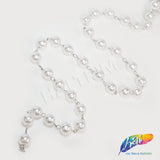 6mm White Pearl Trim with Chain Links