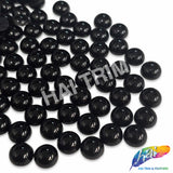 8mm Black Flatback Glue On Pearls (144 pieces)