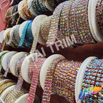 4-Row Color AB Crystal Rhinestone Trim, A-004 Color AB