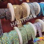 4-Row Color AB Crystal Rhinestone Trim, A-004 Color AB