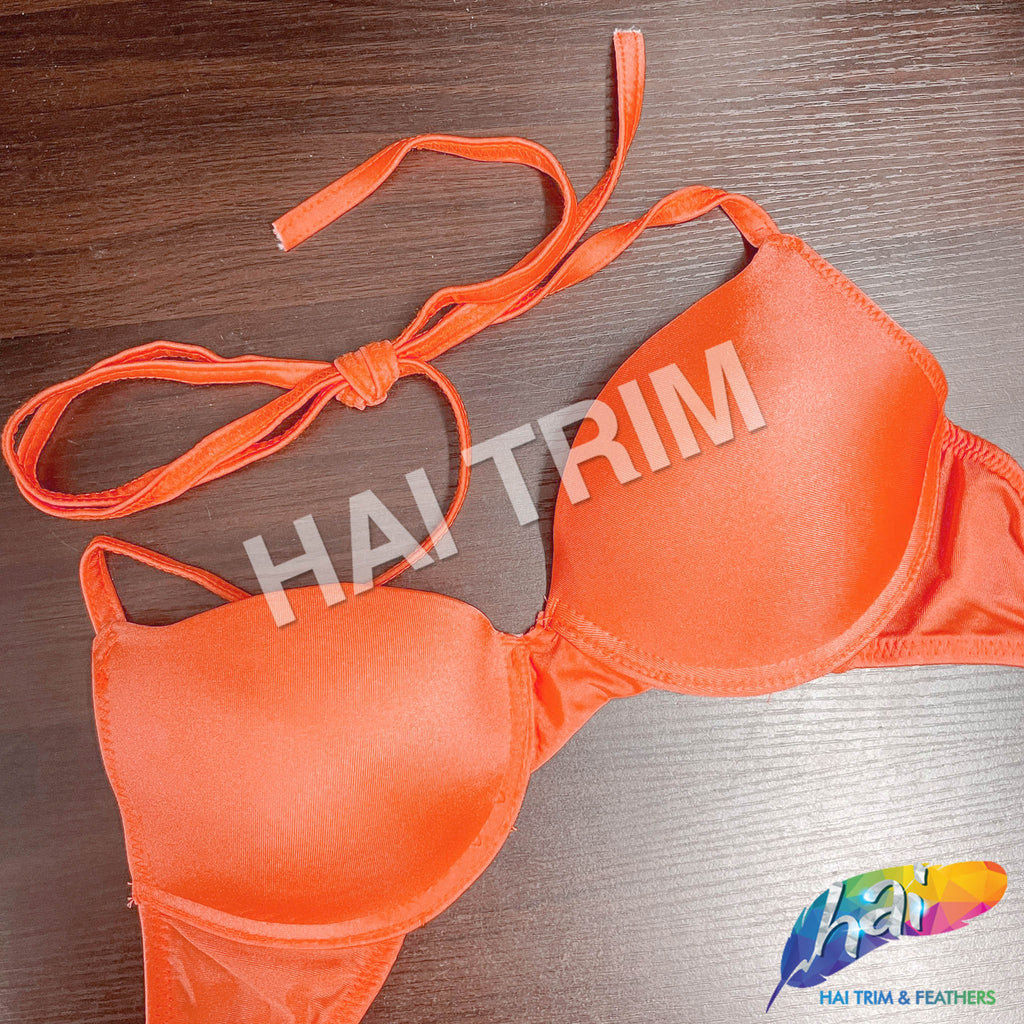 Neon Orange Tie-Back Bra, A-1 – Hai Trim & Feathers