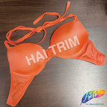 Neon Orange Tie-Back Bra, A-1