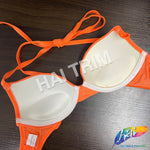 Neon Orange Tie-Back Bra, A-1