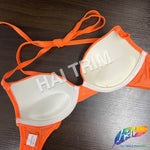 Neon Orange Tie-Back Bra, A-1