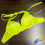 Neon Yellow Tie-Back Bra, A-32