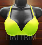 Neon Yellow Tie-Back Bra, A-32