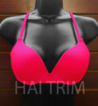 Neon Pink Tie-Back Bra, A-69