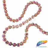 3/8" Red AB/Rose Gold Chain Rhinestone Trim, ACR-080