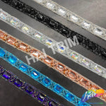 1/2" Colored Beaded Sequins Acrylic Stone Trim, ACR-081