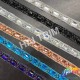 1/2" Colored Beaded Sequins Acrylic Stone Trim, ACR-081