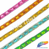 1/2" Colored Beaded Sequins Acrylic Stone Trim, ACR-081