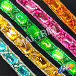 1/2" Colored Beaded Sequins Acrylic Stone Trim, ACR-081