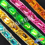 1/2" Colored Beaded Sequins Acrylic Stone Trim, ACR-081