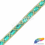 1/2" Colored Beaded Sequins Acrylic Stone Trim, ACR-081