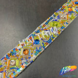 1 1/4" Tribal Diamond Beaded Sequins Trim, ACR-082