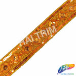 1 1/4" Tribal Diamond Beaded Sequins Trim, ACR-082