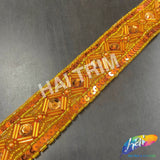 1 1/4" Tribal Diamond Beaded Sequins Trim, ACR-082