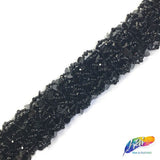 2” Metallic Beaded Sequins Trim on Felt, ACR-010
