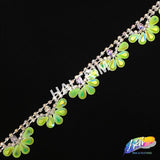 SALE! 3/4" Half Flower Acrylic Rhinestone Trim, ACR-015