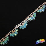 SALE! 3/4" Half Flower Acrylic Rhinestone Trim, ACR-015