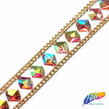 1 1/2" Chained Cosmic Stone Trim, ACR-055