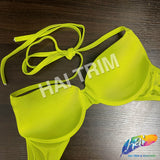 Yellow Green Tie-Back Bra, B-85