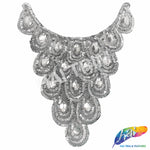 Metallic Sequins Applique with Oval Stones, B-31