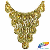 Metallic Sequins Applique with Oval Stones, B-31