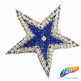 Star Beaded Rhinestone Applique, BA-137