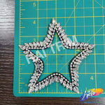 Silver Crystal Star Rhinestone Applique, BA-175