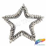 Silver Crystal Star Rhinestone Applique, BA-175