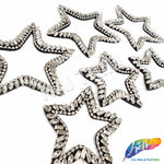 Silver Crystal Star Rhinestone Applique, BA-175