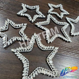 Silver Crystal Star Rhinestone Applique, BA-175