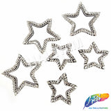 Silver Crystal Star Rhinestone Applique, BA-175