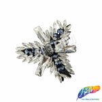 Crystal/Navy Spiky Triangle Rhinestone Beaded Applique, BA-060